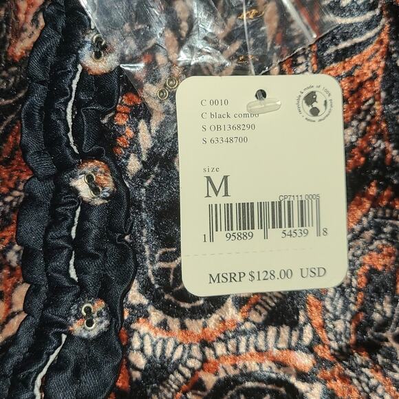 FREE PEOPLE Dare Me Blouse Size M - Picture 6 of 8